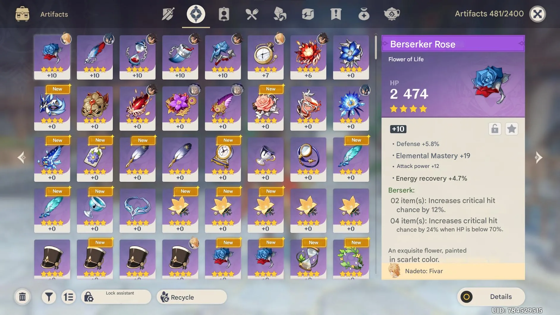 GI1664 AR36 Dehya Barbara Kaeya Lisa Starter | 5694 Primogems 39 Acquaint Fate 6 Intertwined Fates 